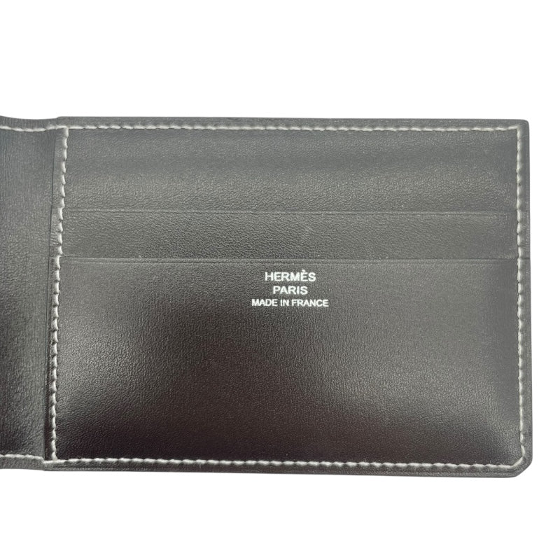 エルメス HERMES Hセリエ W刻 ショコラ ボックスカーフ レディース カードケース