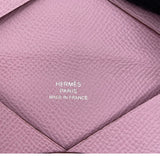 エルメス HERMES カルヴィ Y刻 モーヴ シルベストル SV金具 エプソン ユニセックス カードケース