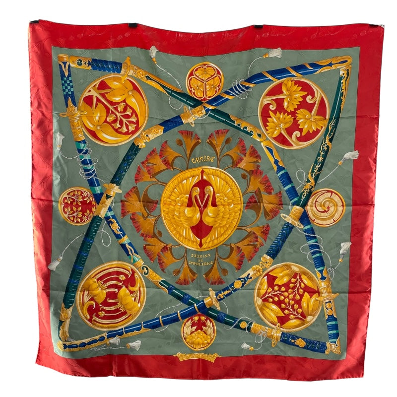エルメス HERMES カレ90 PRINCES DU SOLEIL LEVANT マルチカラー シルク レディース スカーフ