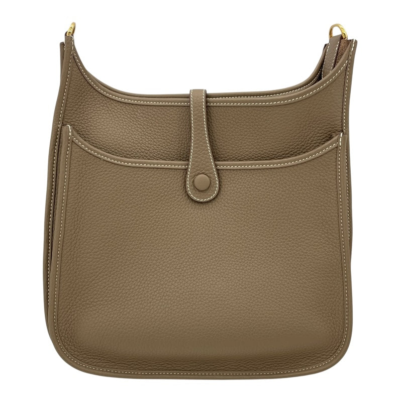 エルメス HERMES エヴリン3PM W刻 エトゥープ GD金具 トリヨン レディース ショルダーバッグ