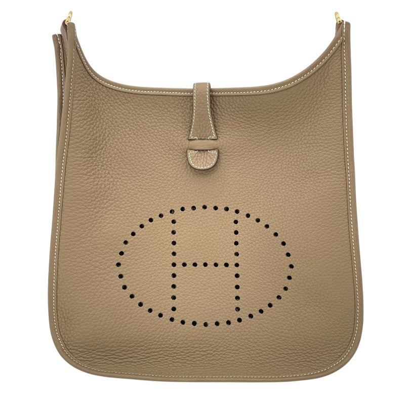 エルメス HERMES エヴリン3PM W刻 エトゥープ GD金具 トリヨン レディース ショルダーバッグ