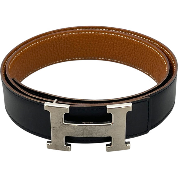 エルメス HERMES コンスタンス ベルト 95cm □刻 ブラック/ゴールド SV金具 ボックスカーフ/トリヨン メンズ ベルト