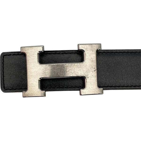 エルメス HERMES コンスタンス ベルト 95cm □刻 ブラック/ゴールド SV金具 ボックスカーフ/トリヨン メンズ ベルト