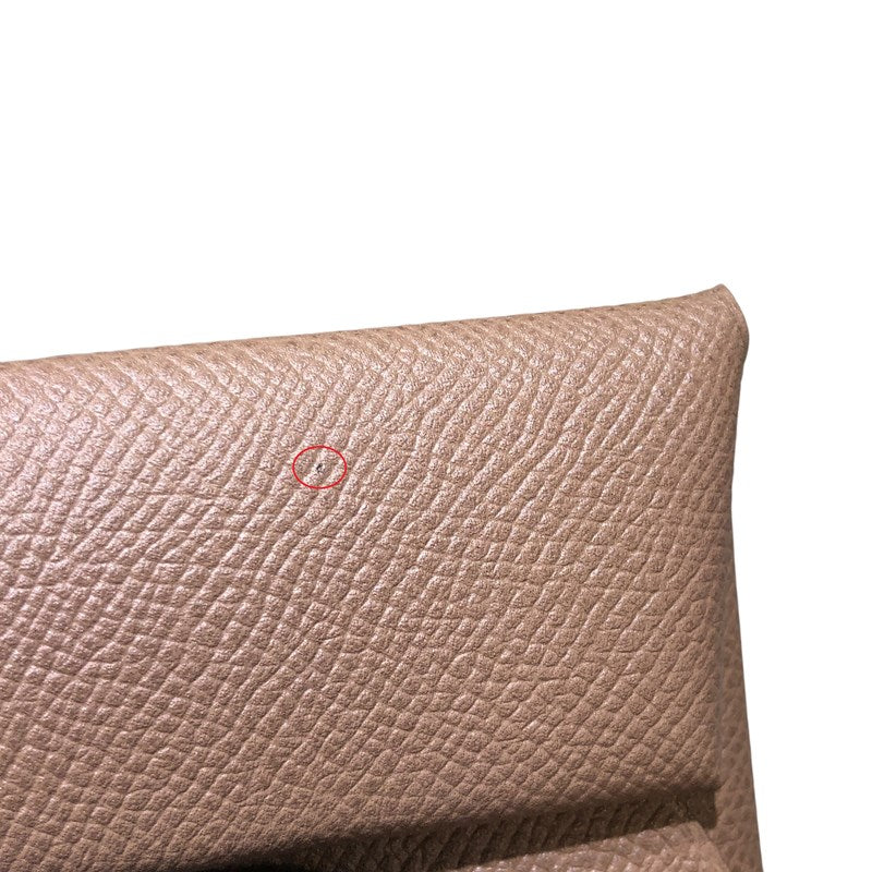 エルメス HERMES バスティア A刻印 エトゥープ シルバー金具 エプソン ユニセックス コインケース