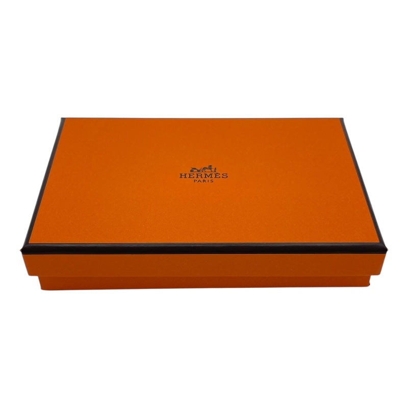 エルメス HERMES カルヴィ K刻 サン SV金具 シェーブル ユニセックス カードケース