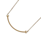 ティファニー TIFFANY＆CO Tスマイルネックレススモール ピンクゴールド Au750 ジュエリー