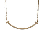 ティファニー TIFFANY＆CO Tスマイルネックレススモール ピンクゴールド Au750 ジュエリー