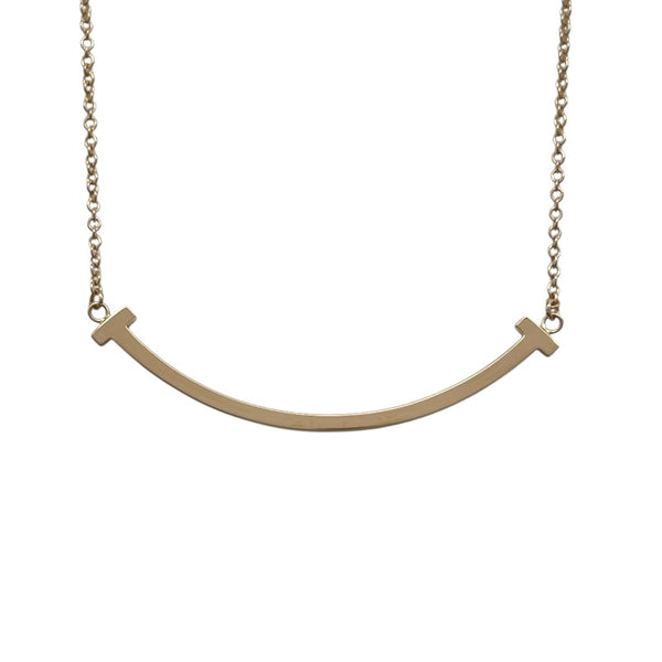 ティファニー TIFFANY＆CO Tスマイルネックレススモール ピンクゴールド Au750 ジュエリー