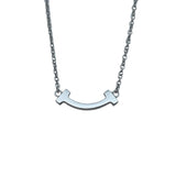 ティファニー TIFFANY＆CO Tスマイルネックレスマイクロミニ ホワイトゴールド Au750 ジュエリー