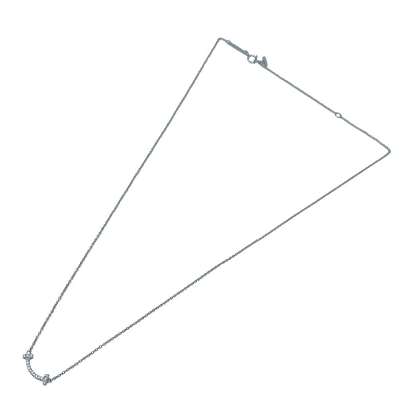 ティファニー TIFFANY＆CO Tスマイルネックレスマイクロミニ ホワイトゴールド Au750 ジュエリー