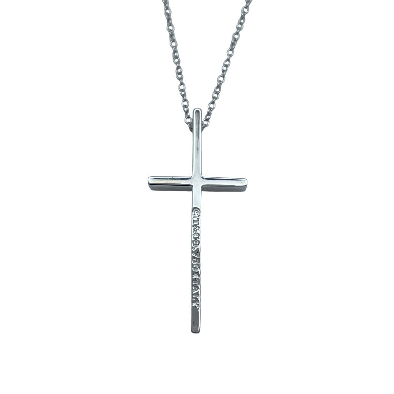 ティファニー TIFFANY＆CO クロスネックレス ホワイトゴールド 750 ジュエリー