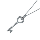 ティファニー TIFFANY＆CO ハートキーネックレス ホワイトゴールド 750 ジュエリー