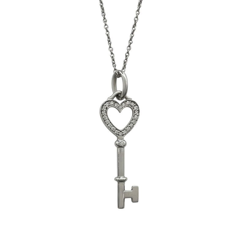 ティファニー TIFFANY＆CO ハートキーネックレス ホワイトゴールド 750