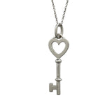 ティファニー TIFFANY＆CO ハートキーネックレス ホワイトゴールド 750 ジュエリー
