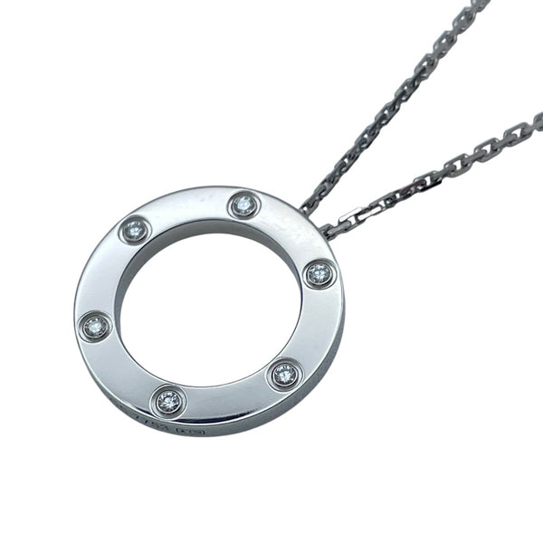 カルティエ Cartier ラブサークルネックレス ホワイトゴールド 750 ジュエリー