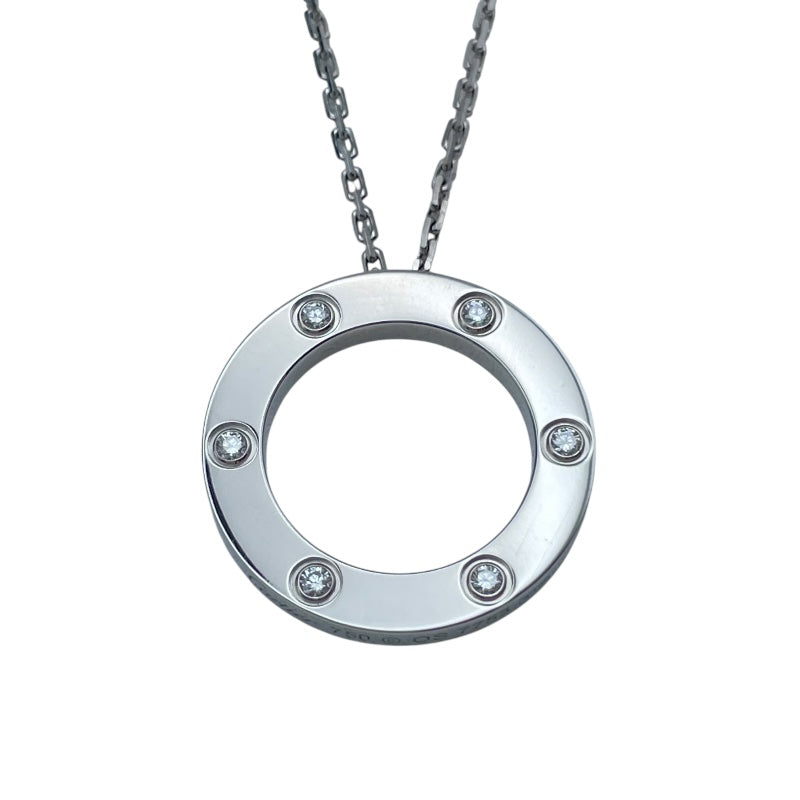 カルティエ Cartier ラブサークルネックレス ホワイトゴールド 750 ジュエリー