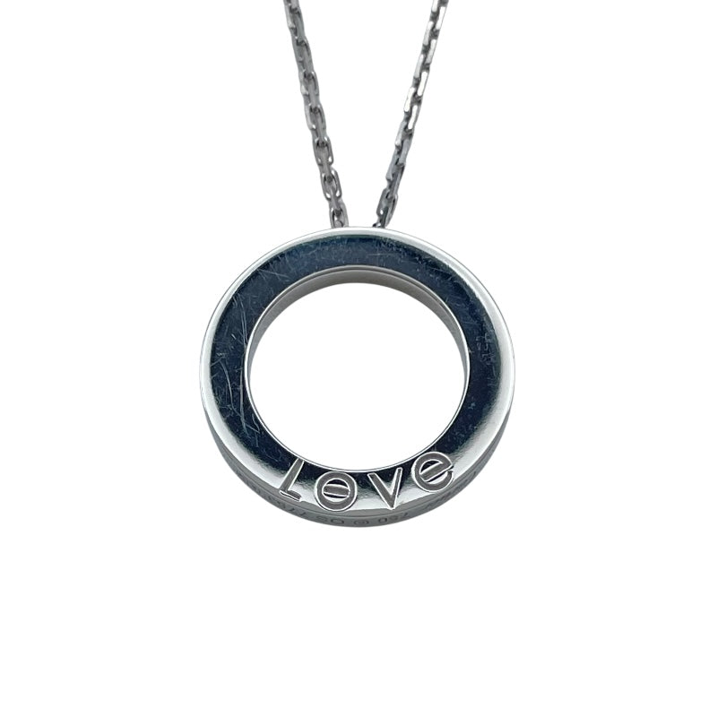 カルティエ Cartier ラブサークルネックレス ホワイトゴールド 750 ジュエリー
