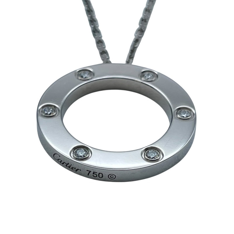 カルティエ Cartier ラブサークルネックレス ホワイトゴールド 750 ジュエリー