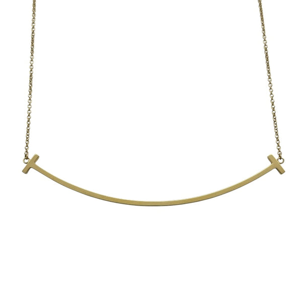 ティファニー TIFFANY＆CO Tスマイルネックrㇲラージ ゴールド Au750 ジュエリー