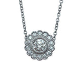 ティファニー TIFFANY＆CO エンチャントフラワーネックレス プラチナ Pt950 ジュエリー