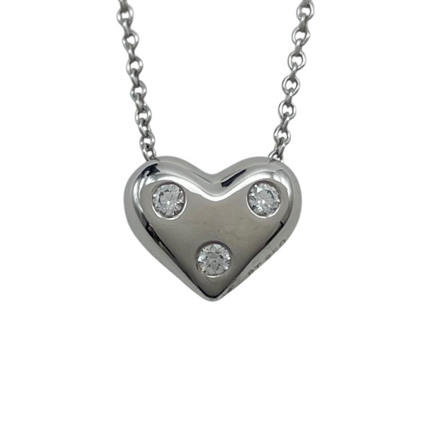 ティファニー TIFFANY＆CO ドッツハートネックレス プラチナ Pt950 ジュエリー