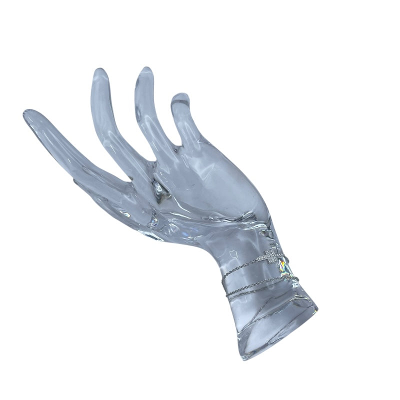 ティファニー TIFFANY＆CO T TWOダブルチェーンブレス ホワイトゴールド Au750 ジュエリー