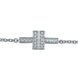ティファニー TIFFANY＆CO T TWOダブルチェーンブレス ホワイトゴールド Au750 ジュエリー