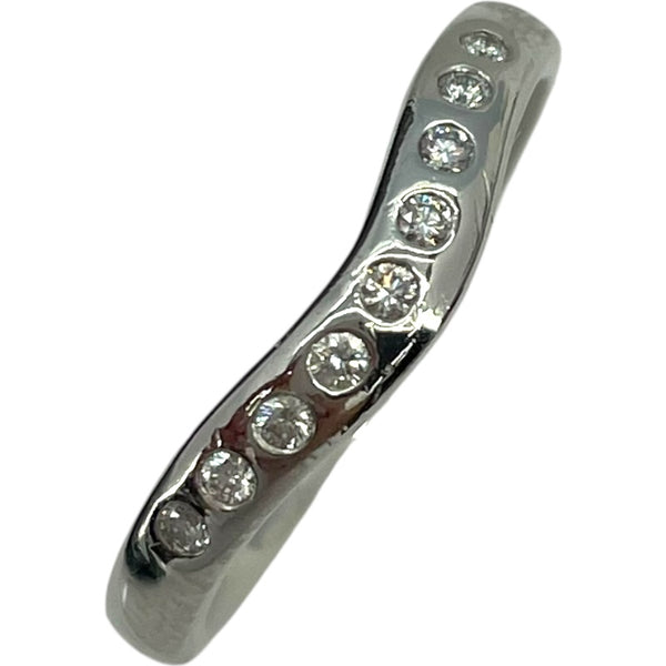 ティファニー TIFFANY＆CO ワイドカーブドリング プラチナ Pt950 ジュエリー