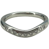 ティファニー TIFFANY＆CO ワイドカーブドリング プラチナ Pt950 ジュエリー