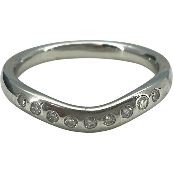 ティファニー TIFFANY＆CO ワイドカーブドリング プラチナ Pt950 ジュエリー