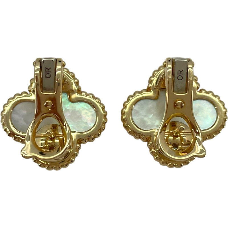 ヴァンクリーフ＆アーペル Van Cleef & Arpels ヴィンテージアルハンブラピアス MOP ピンクゴールド Au750 ジュエリー