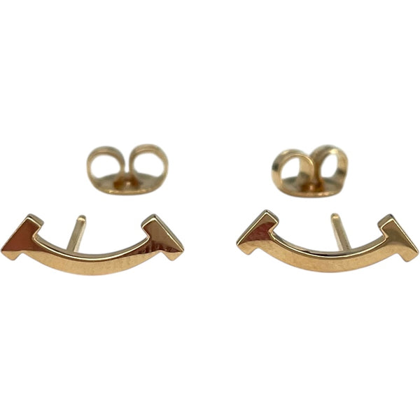 ティファニー TIFFANY＆CO Tスマイルピアス ピンクゴールド Au750 ジュエリー