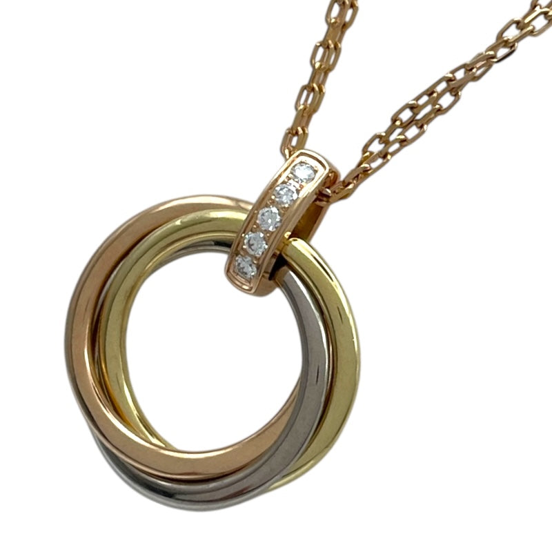 カルティエ Cartier トリニティダイヤネックレス ゴールド ピンクゴールド ホワイトゴールド Au750/ダイヤモンド ジュエリー