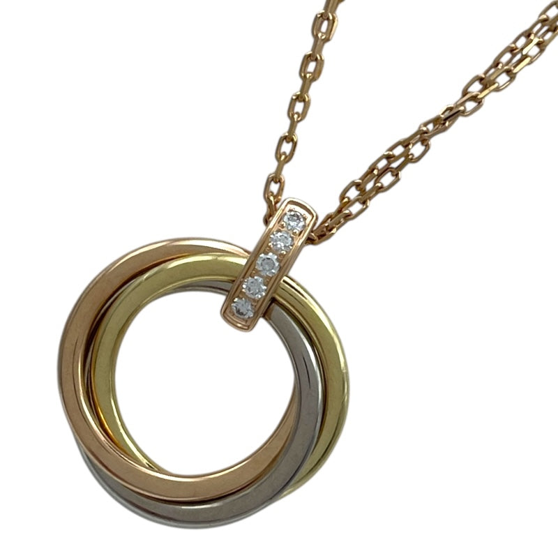 カルティエ Cartier トリニティダイヤネックレス ゴールド ピンクゴールド ホワイトゴールド Au750/ダイヤモンド ジュエリー