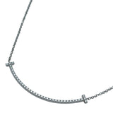 ティファニー TIFFANY＆CO Tスマイルネックレススモール ホワイトゴールド Au750/ダイヤモンド ジュエリー
