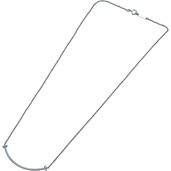 ティファニー TIFFANY＆CO Tスマイルネックレススモール ホワイトゴールド Au750/ダイヤモンド ジュエリー