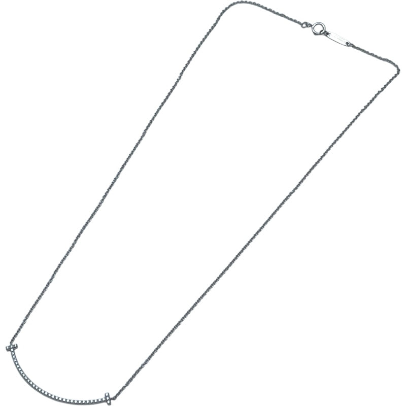 ティファニー TIFFANY＆CO Tスマイルネックレススモール ホワイトゴールド Au750/ダイヤモンド ジュエリー