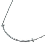 ティファニー TIFFANY＆CO Tスマイルネックレススモール ホワイトゴールド Au750/ダイヤモンド ジュエリー