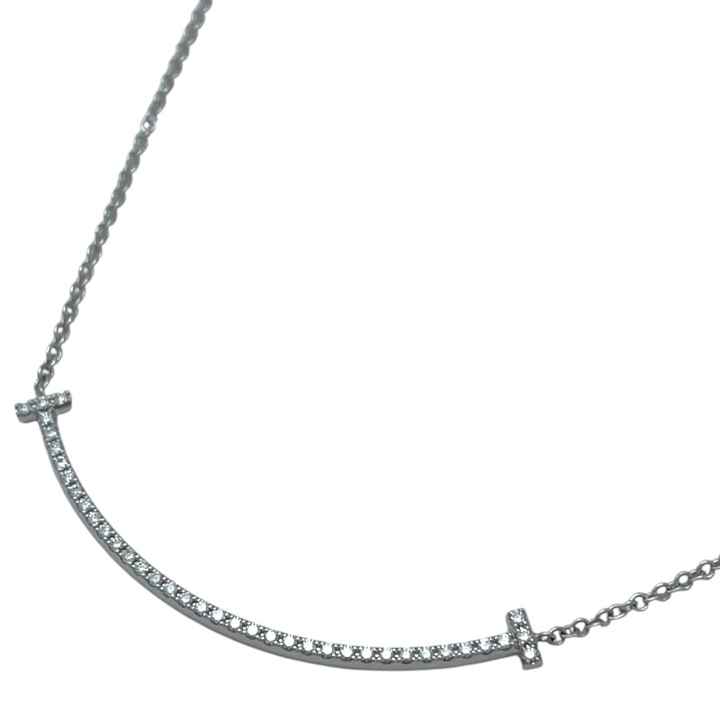 ティファニー TIFFANY＆CO Tスマイルネックレススモール ホワイトゴールド Au750/ダイヤモンド ジュエリー