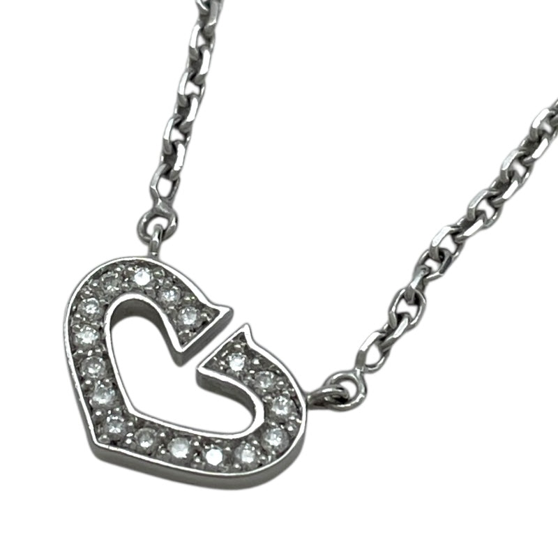 カルティエ Cartier Cハートダイヤネックレス ホワイトゴールド 750/ダイヤモンド ジュエリー