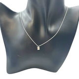 グラフ GRAFF エメラルドカットダイヤネックレス プラチナ K18WG/Pt950 ジュエリー