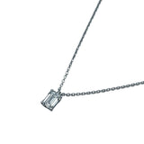 グラフ GRAFF エメラルドカットダイヤネックレス プラチナ K18WG/Pt950 ジュエリー