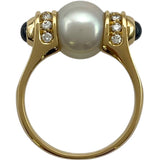 ブルガリ BVLGARI プレステージリング ゴールド 750/パール/サファイア/ダイヤモンド ジュエリー