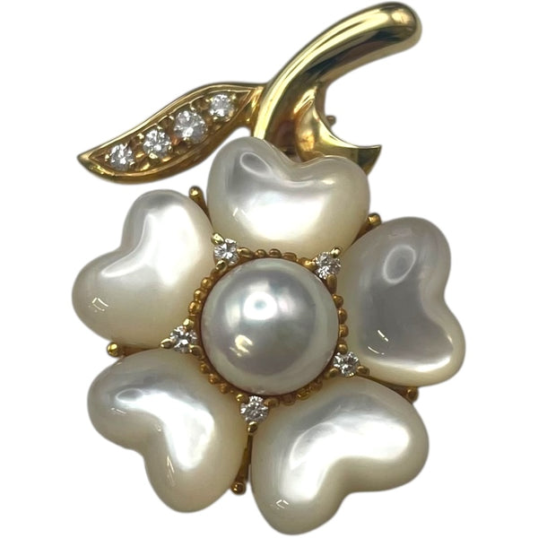 タサキ TASAKI ブローチ イエローゴールド K18YG ジュエリー