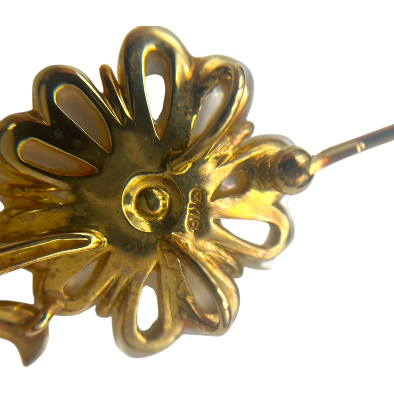 タサキ TASAKI ブローチ イエローゴールド K18YG ジュエリー