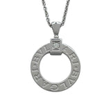 ブルガリ BVLGARI ブルガリブルガリ1Pダイヤサークルネックレス ホワイトゴールド 750 ジュエリー