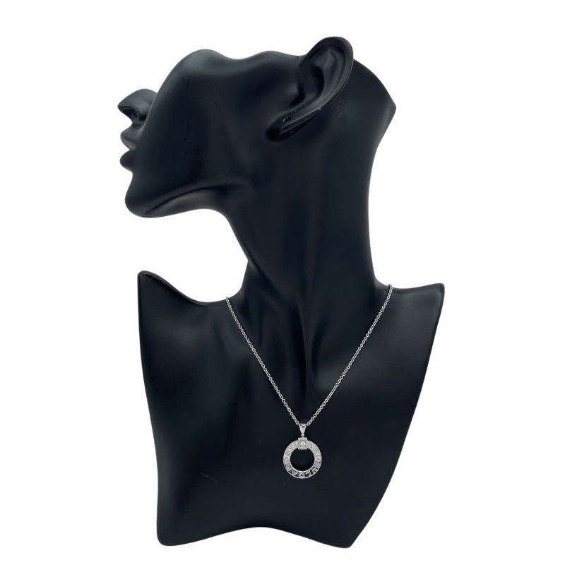 ブルガリ BVLGARI ブルガリブルガリ1Pダイヤサークルネックレス ホワイトゴールド 750 ジュエリー