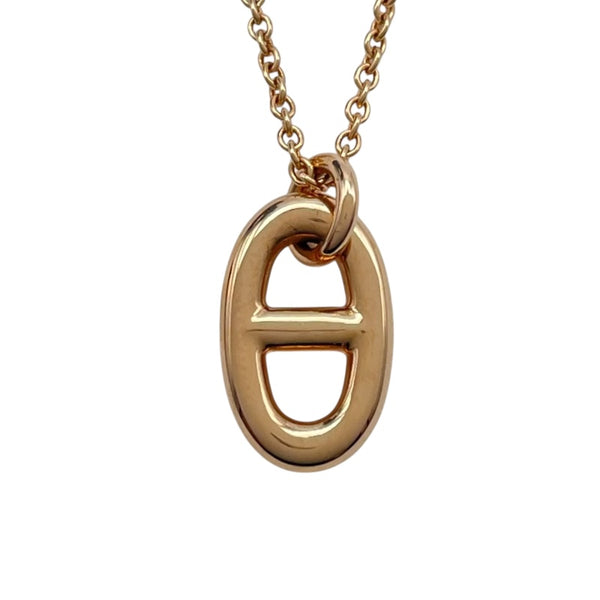 エルメス HERMES ファランドールネックレスPM ピンクゴールド Au750 ジュエリー