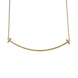 ティファニー TIFFANY＆CO Tスマイルネックレスラージ ピンクゴールド Au750 ジュエリー