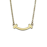 ティファニー TIFFANY＆CO Tスマイルネックレスミニ ゴールド Au750 ジュエリー